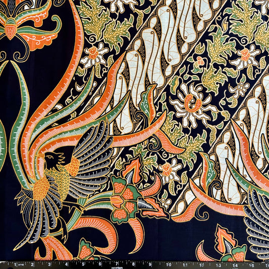 2.3 Yards Batik Pattern Printing Fabric for Sarong, Dress, Sewing, Quilting, DIY Crafts - 42 Inches Wide