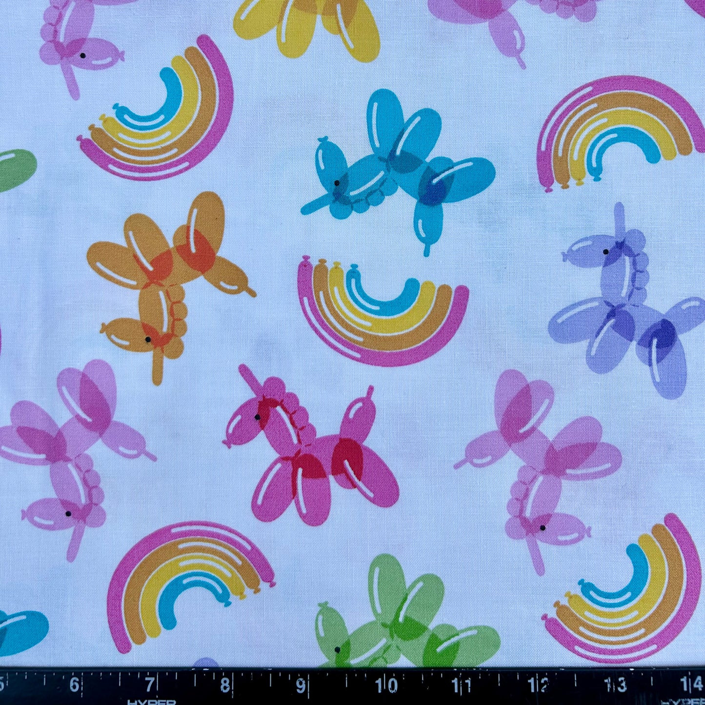 100% Cotton Fabric by The Yard for Quilt, Craft, DIY Projects... - 42" Wide (Balloon Unicorns and Rainbows)
