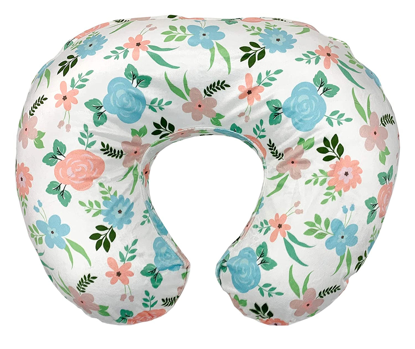 Cover only. Breastfeeding Pillow Cover - Nursing Pillow Slipcover with Zipper. Flowers