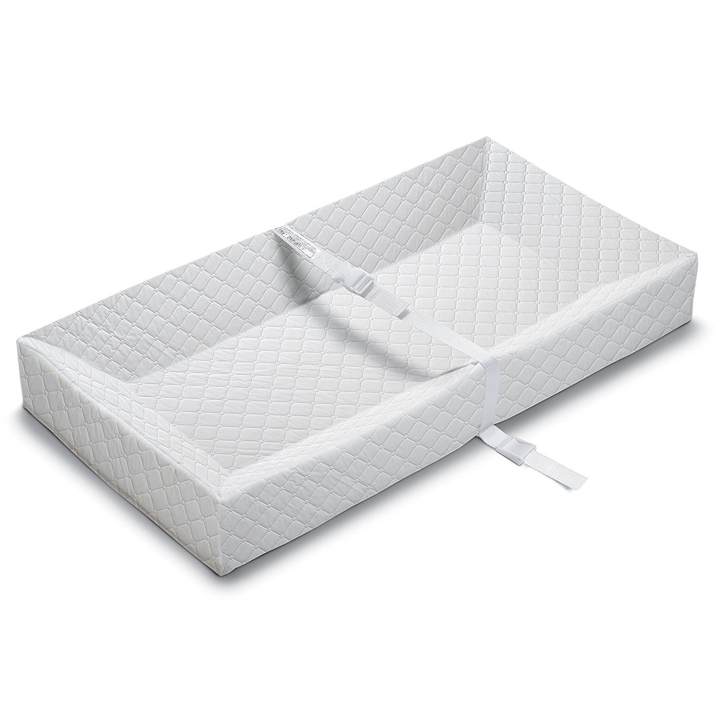 4 Sided Changing Pad Cover 32 x 16 x 4 Inches. Minky Dot Fabric (Grey)