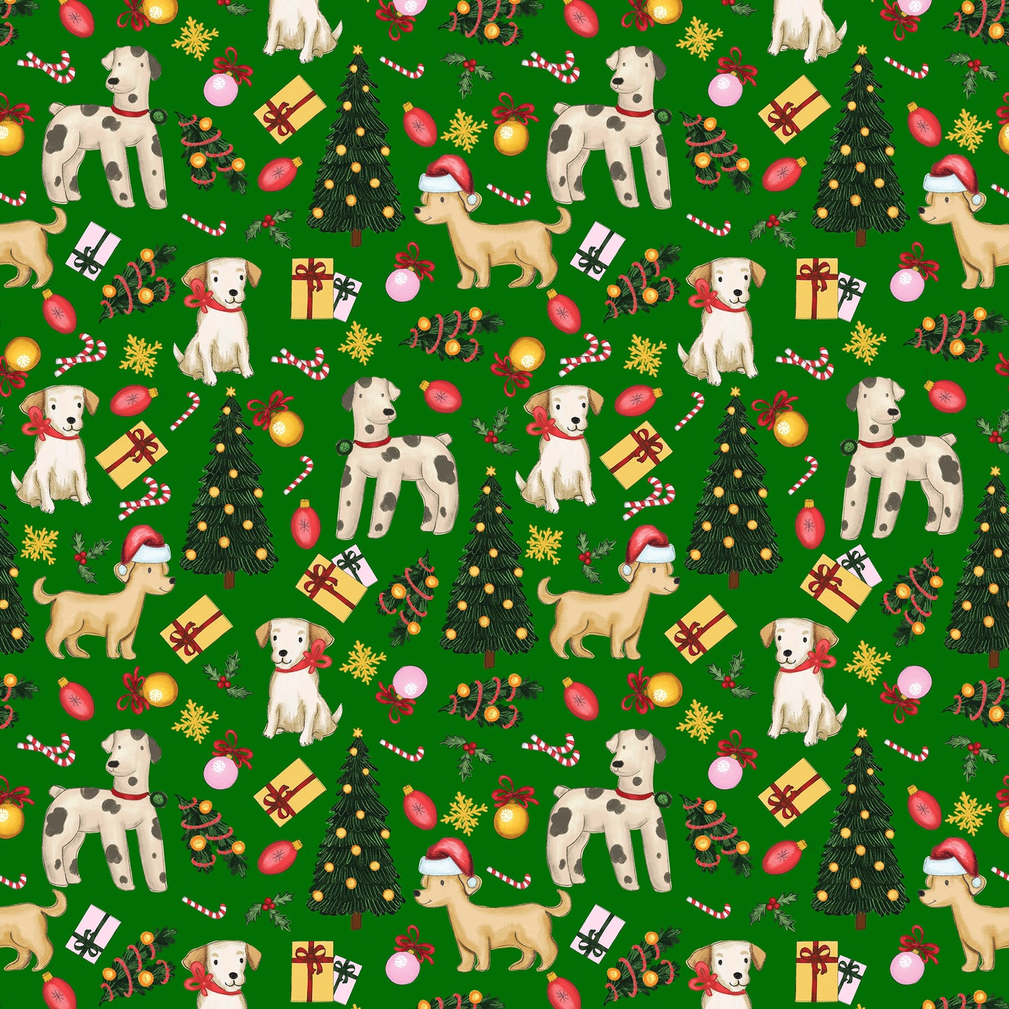 CHEERFUL CHRISMAS PUPPIES