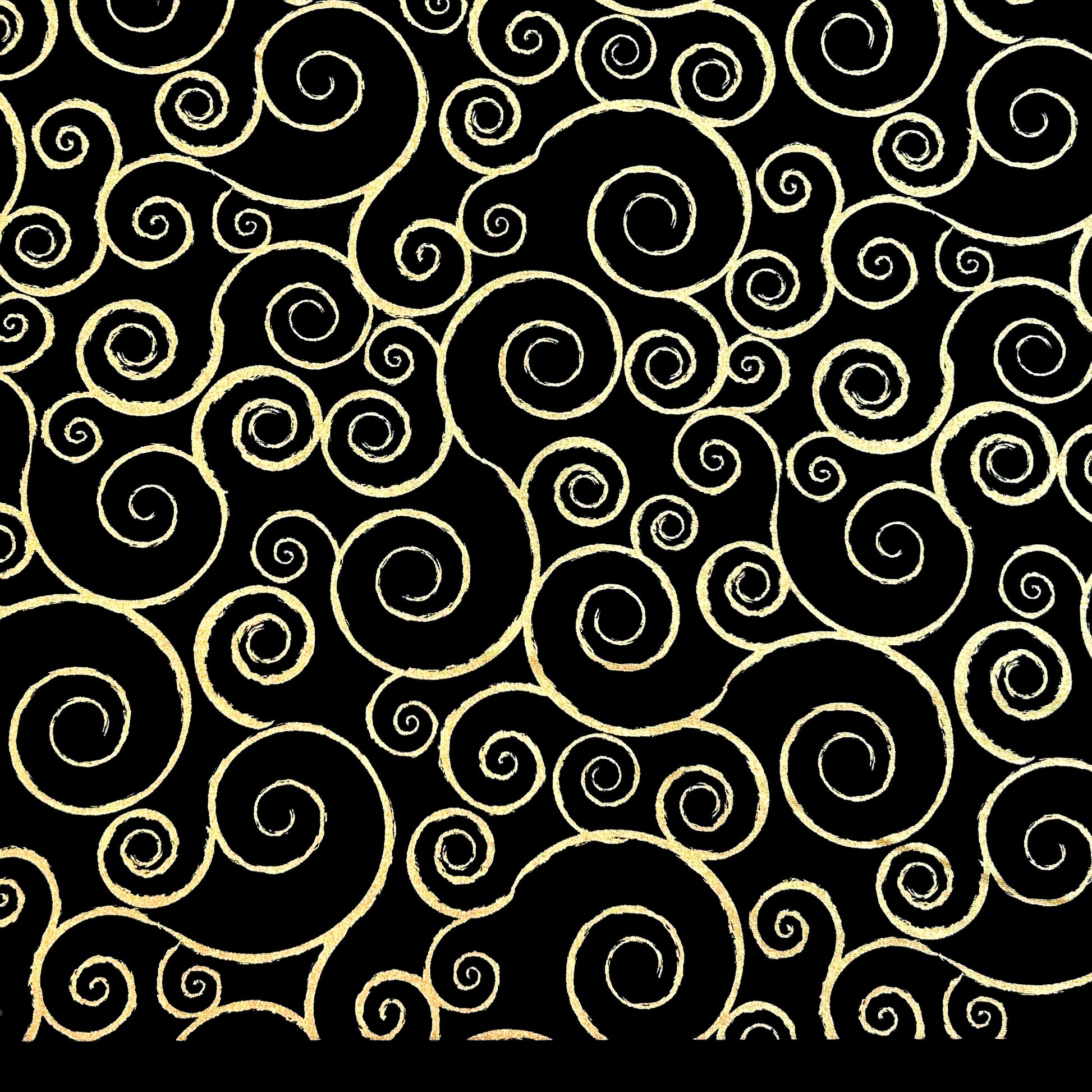 GOLD METALLIC SWIRLS ON BLACK