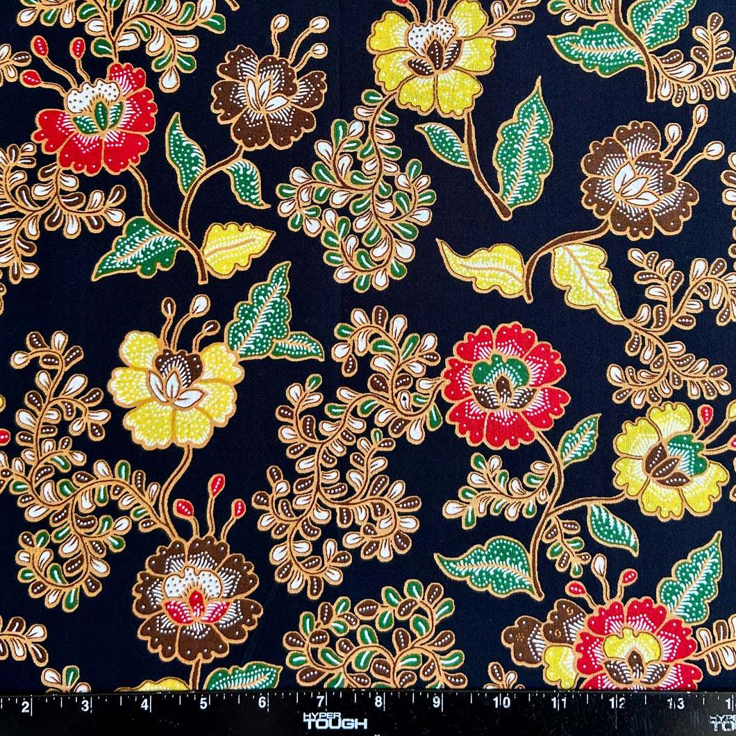 2.3 Yards Batik Pattern Printing Fabric for Sarong, Dress, Sewing, Quilting, DIY Crafts - 42 Inches Wide