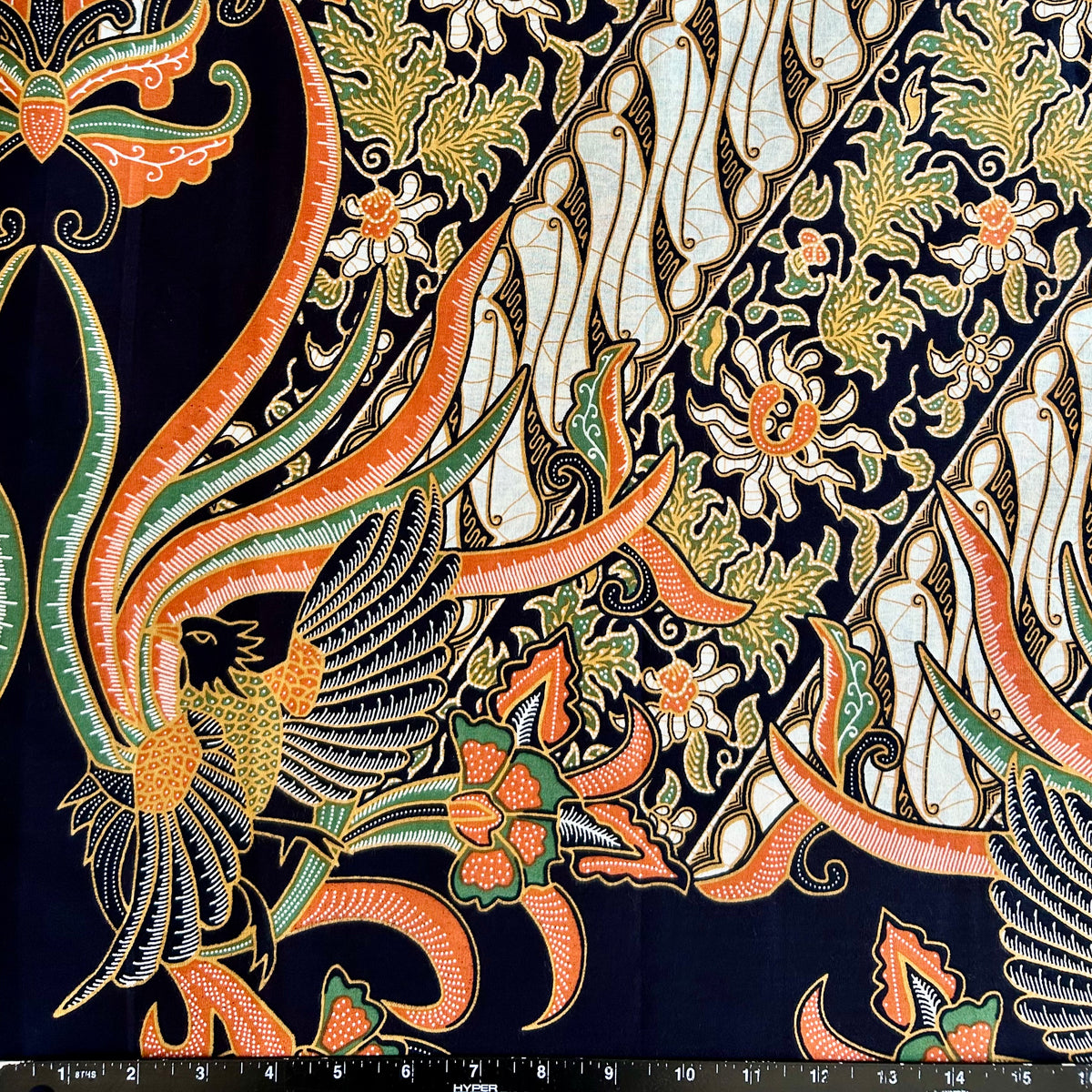 2.3 Yards Batik Pattern Printing Fabric for Sarong, Dress, Sewing, Quilting, DIY Crafts - 42 Inches Wide