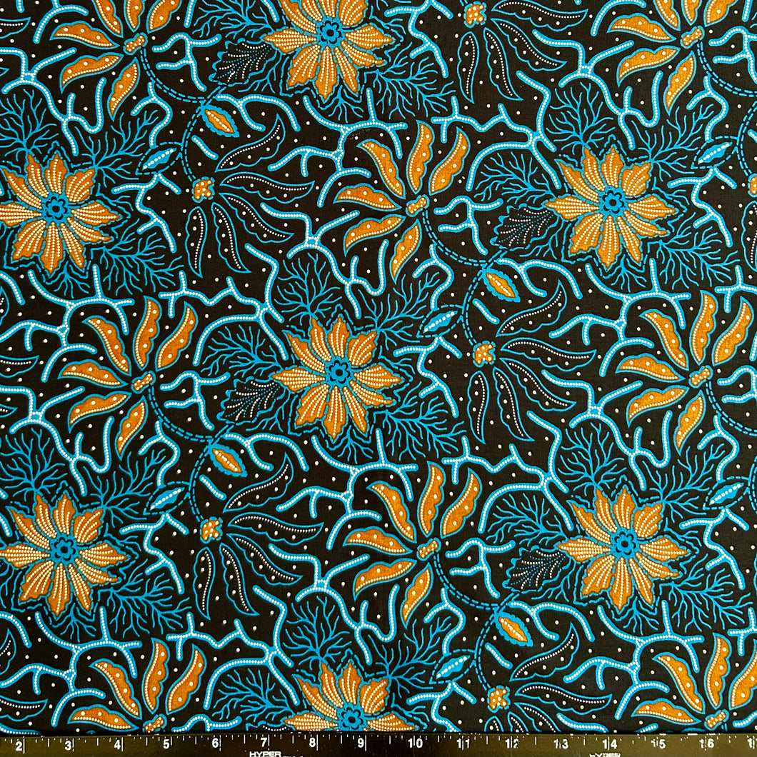 2.3 Yards Batik Pattern Printing Fabric for Sarong, Dress, Sewing, Quilting, DIY Crafts - 42 Inches Wide