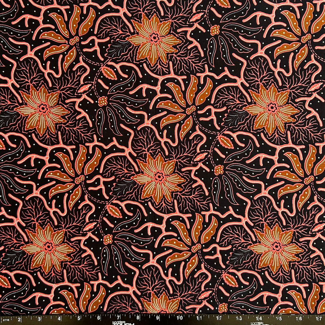 2.3 Yards Batik Pattern Printing Fabric for Sarong, Dress, Sewing, Quilting, DIY Crafts - 42 Inches Wide