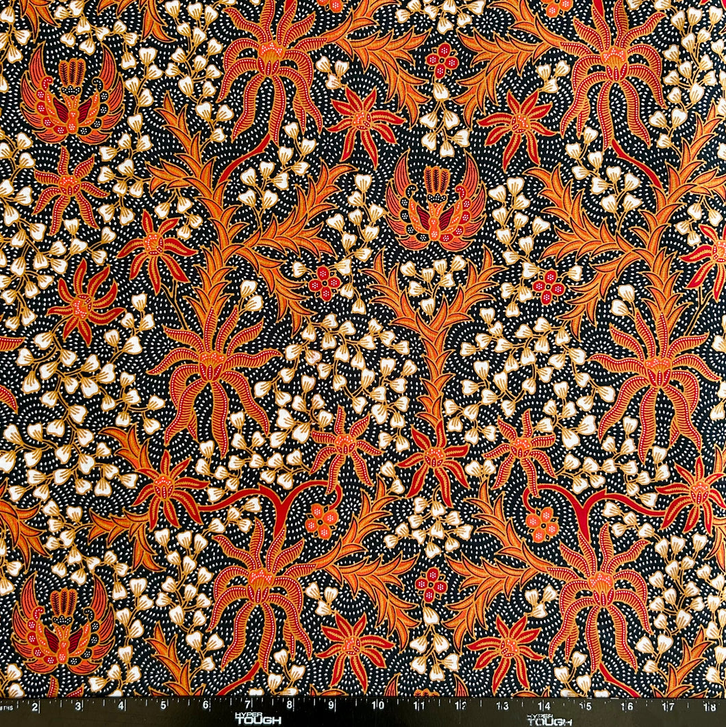 2.3 Yards Batik Pattern Printing Fabric for Sarong, Dress, Sewing, Quilting, DIY Crafts - 42 Inches Wide