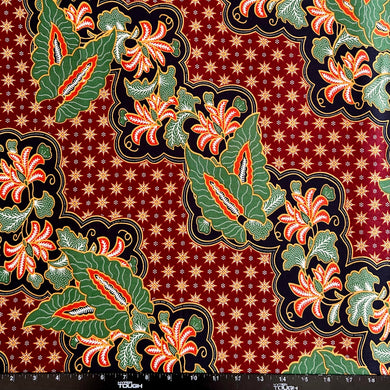 2.3 Yards Batik Pattern Printing Fabric for Sarong, Dress, Sewing, Quilting, DIY Crafts - 42 Inches Wide