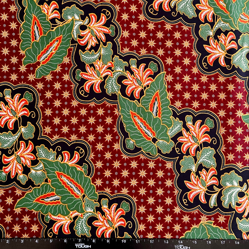 2.3 Yards Batik Pattern Printing Fabric for Sarong, Dress, Sewing, Quilting, DIY Crafts - 42 Inches Wide