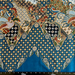 2.3 Yards Batik Pattern Printing Fabric for Sarong, Dress, Sewing, Quilting, DIY Crafts - 42 Inches Wide