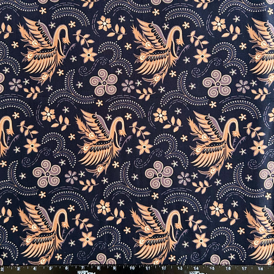 2.3 Yards Batik Pattern Printing Fabric for Sarong, Dress, Sewing, Quilting, DIY Crafts - 42 Inches Wide