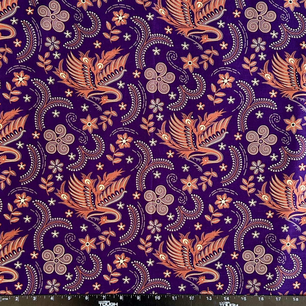 2.3 Yards Batik Pattern Printing Fabric for Sarong, Dress, Sewing, Quilting, DIY Crafts - 42 Inches Wide