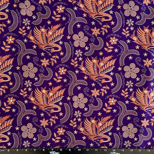 2.3 Yards Batik Pattern Printing Fabric for Sarong, Dress, Sewing, Quilting, DIY Crafts - 42 Inches Wide