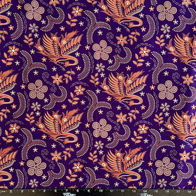 2.3 Yards Batik Pattern Printing Fabric for Sarong, Dress, Sewing, Quilting, DIY Crafts - 42 Inches Wide