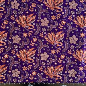 2.3 Yards Batik Pattern Printing Fabric for Sarong, Dress, Sewing, Quilting, DIY Crafts - 42 Inches Wide
