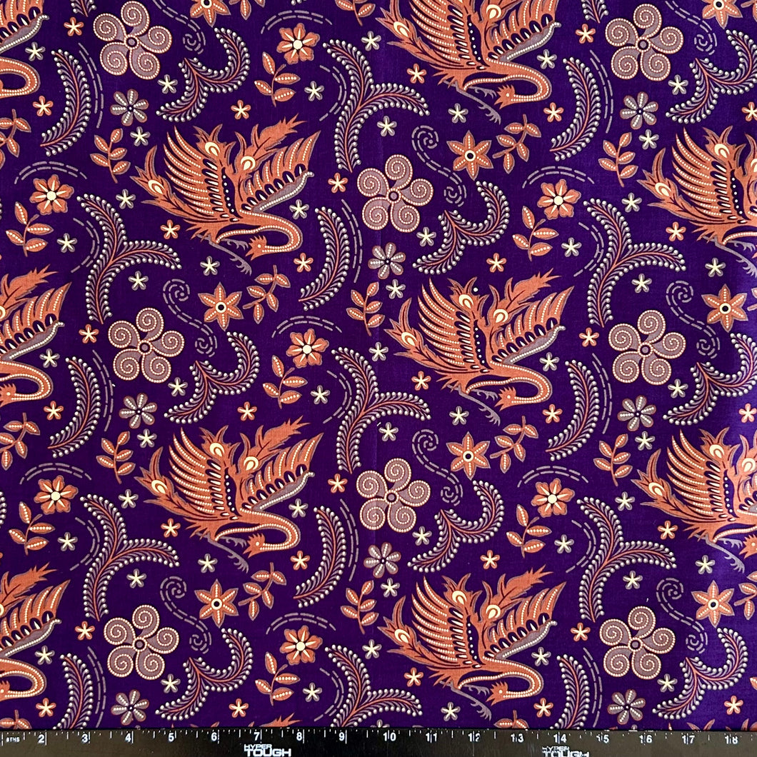 2.3 Yards Batik Pattern Printing Fabric for Sarong, Dress, Sewing, Quilting, DIY Crafts - 42 Inches Wide