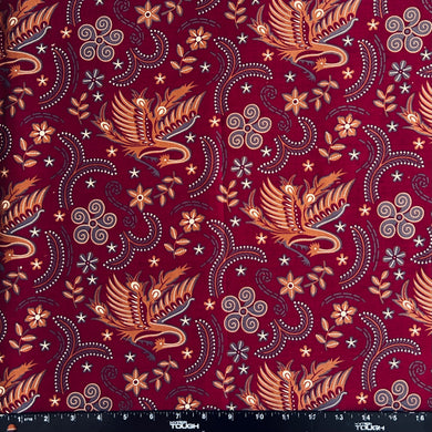 2.3 Yards Batik Pattern Printing Fabric for Sarong, Dress, Sewing, Quilting, DIY Crafts - 42 Inches Wide