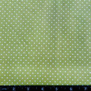 100% Cotton Fabric by The Yard for Quilt, Craft, DIY Projects... - 42" Wide (Small White Polka Dots on Green)