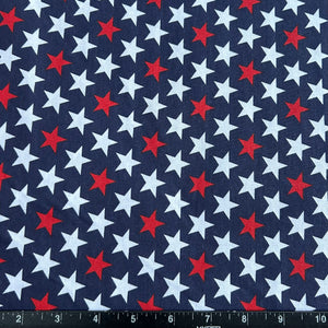 100% Cotton Fabric by The Yard for Quilt, Craft, DIY Projects... - 42" Wide (Patriotic Red White Blue Stars)