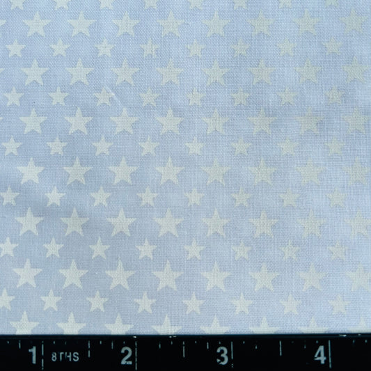 100% Cotton Fabric by The Yard for Quilt, Craft, DIY Projects... - 42" Wide (Stars on White)