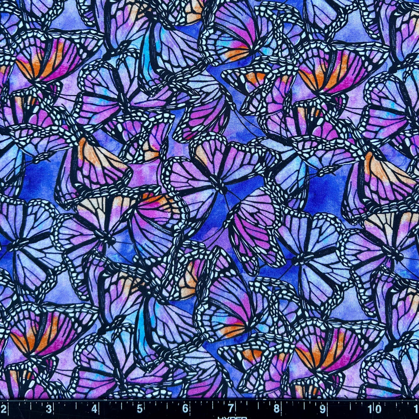 100% Cotton Fabric by The Yard for Quilt, Craft, DIY Projects... - 42" Wide (Purple Butterflies)