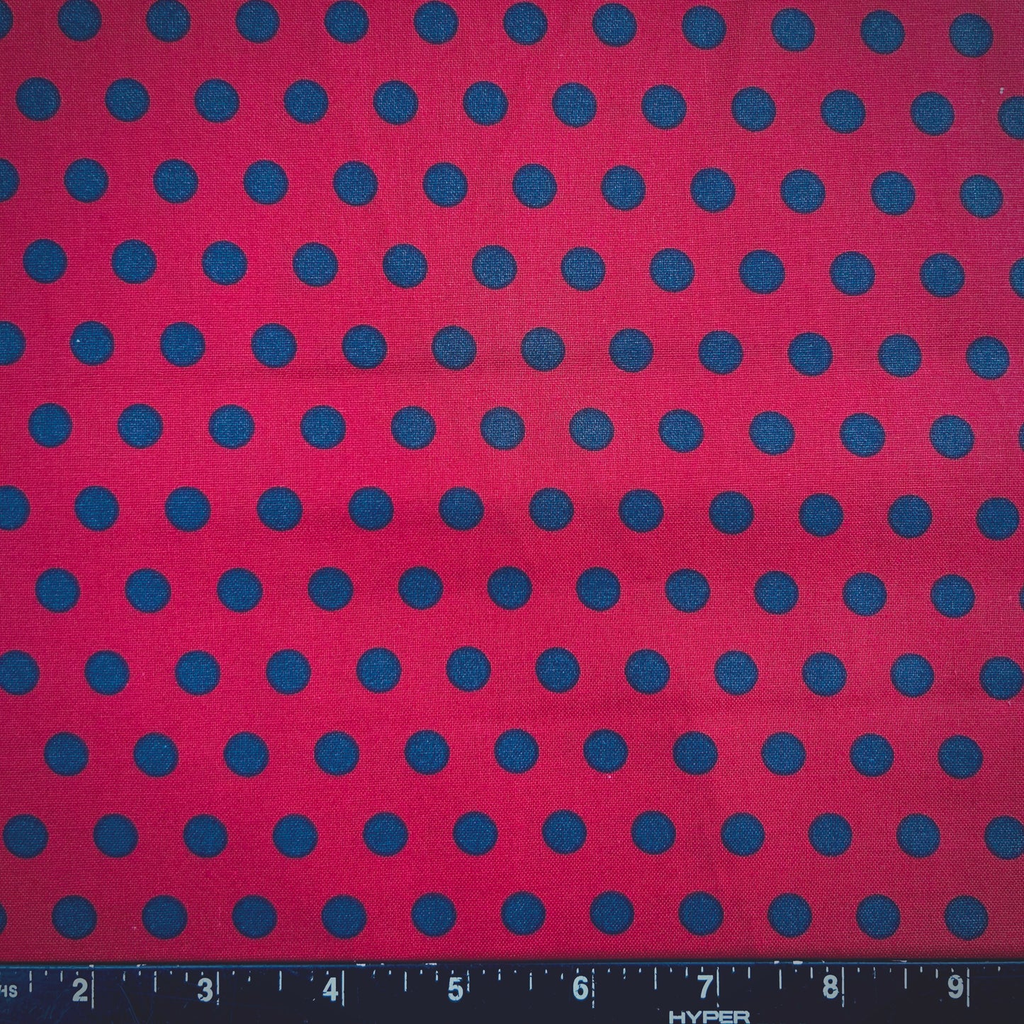 100% Cotton Fabric by The Yard for Quilt, Craft, DIY Projects... - 42" Wide (Black Polka Dots on Dark Red Background)