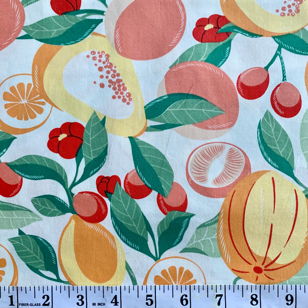 100% Cotton Fabric by The Yard for Sewing, Quilting, DIY Crafts - 62 Inches Wide - Tropical Fruits