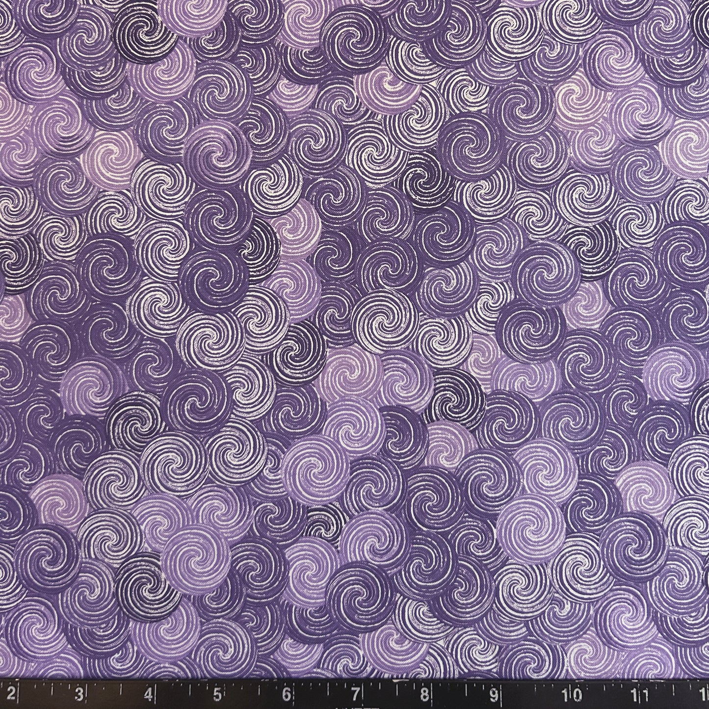 PURPLE SWIRLS COTTON FABRIC