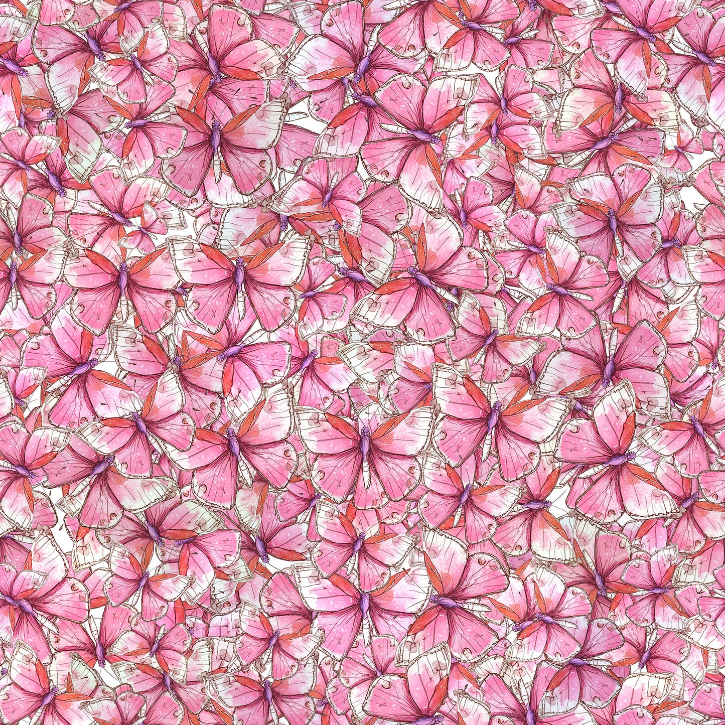 WHISPERING PINK BUTTERFLY TAPESTRY