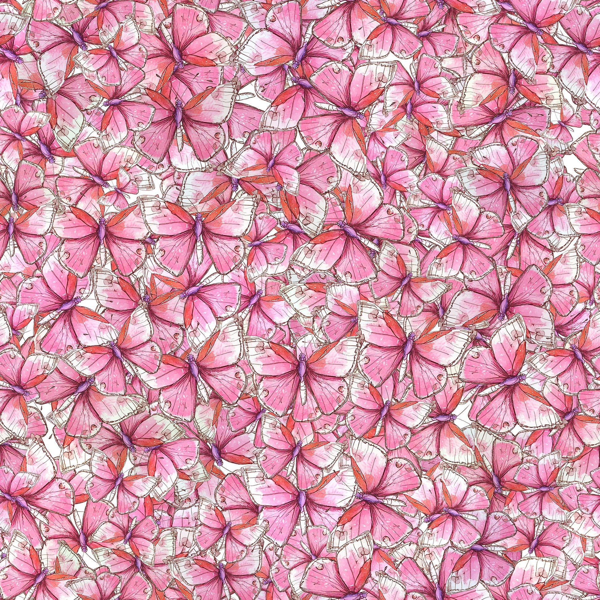 WHISPERING PINK BUTTERFLY TAPESTRY