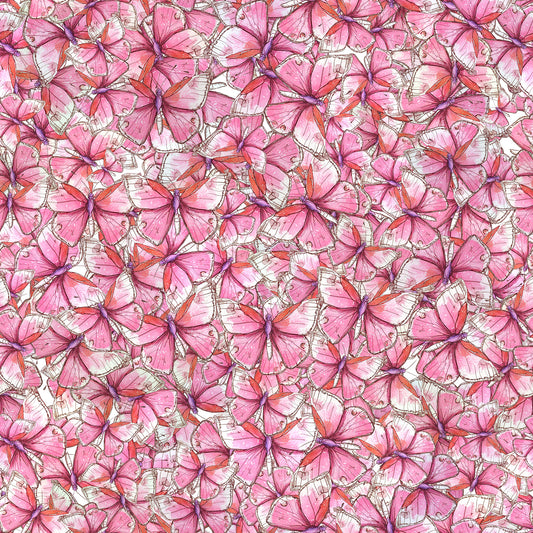 WHISPERING PINK BUTTERFLY TAPESTRY