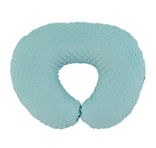 Cover only. Breastfeeding Pillow Cover - Nursing Pillow Slipcover with Zipper. Light Blue Bubble Dot Minky