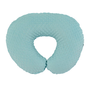 Cover only. Breastfeeding Pillow Cover - Nursing Pillow Slipcover with Zipper. Light Blue Bubble Dot Minky