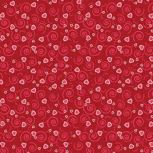 100% Cotton Fabric by The Yard for Quilt, Craft, DIY Projects... - 43" Wide (Heart on Red)