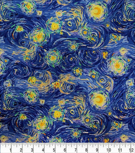 100% Cotton Fabric by The Yard for Quilt, Craft, DIY Projects... - 43" Wide (Starry Night)