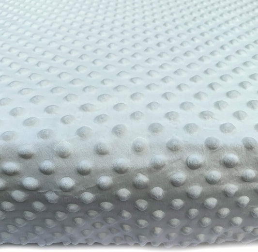 Crib Sheets for Standard Crib Mattress 52 x 28 x 8 Inches for Baby Boys Girls Neutral - Bubble Minky Fabric - Ivory