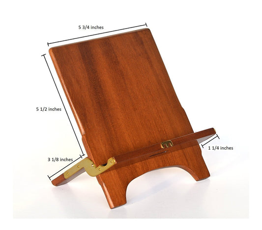 The Mobiport. Hand-made, Foldable Portable Wood Stand and Holder for Mobile Devices, Ipads and Smart Cell Phones