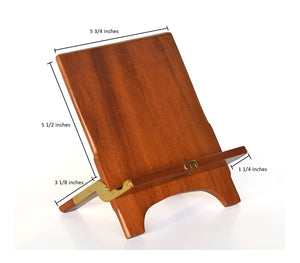 The Mobiport. Hand-made, Foldable Portable Wood Stand and Holder for Mobile Devices, Ipads and Smart Cell Phones