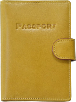 Genuine Leather Passport Holder Cover with Card Holder Wallet