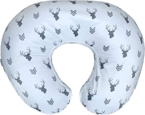 Cover only. Breastfeeding Pillow Cover - Nursing  Pillow Slipcover with Zipper. White Arrow