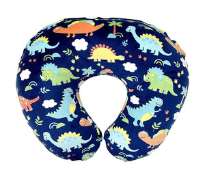 Cover only. Breastfeeding Pillow Cover - Nursing  Pillow Slipcover with Zipper. Dinosaur Navy