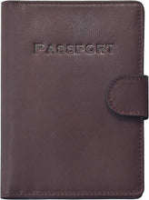 Genuine Leather Passport Holder Cover with Card Holder Wallet