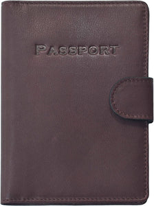 Genuine Leather Passport Holder Cover with Card Holder Wallet