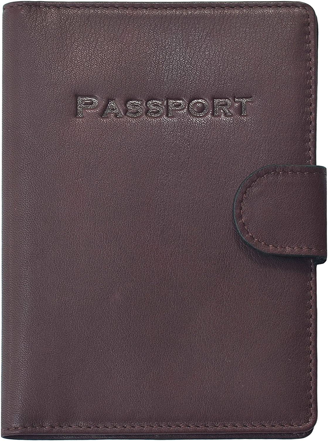 Genuine Leather Passport Holder Cover with Card Holder Wallet