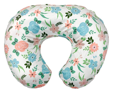 Cover only. Breastfeeding Pillow Cover - Nursing  Pillow Slipcover with Zipper. Flowers