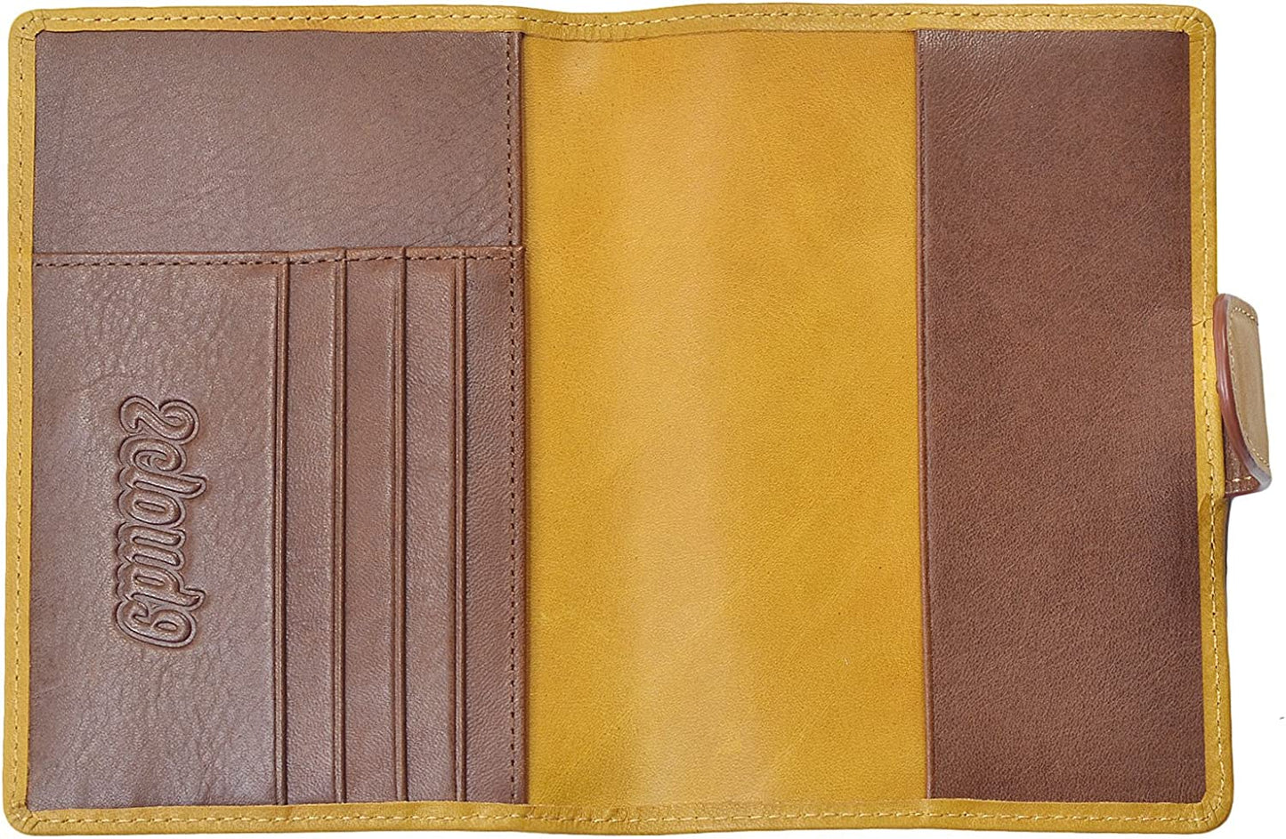 Genuine Leather Passport Holder Cover with Card Holder Wallet