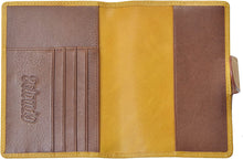 Genuine Leather Passport Holder Cover with Card Holder Wallet