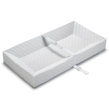4 Sided Changing Pad Cover 32 x 16 x 4 Inches. Minky Dot Fabric (Grey)