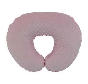 Cover only. Breastfeeding Pillow Cover - Nursing Pillow Slipcover with Zipper. Light Pink Bubble Dot Minky