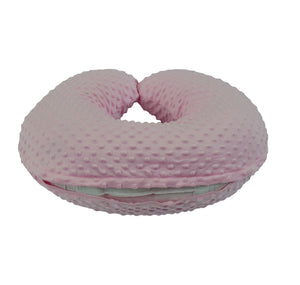 Cover only. Breastfeeding Pillow Cover - Nursing Pillow Slipcover with Zipper. Light Pink Bubble Dot Minky